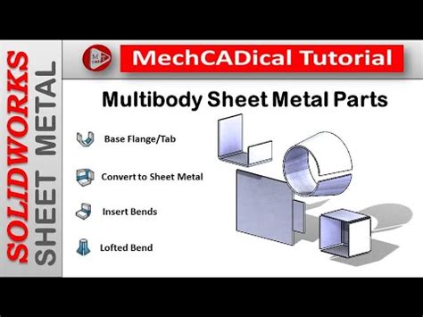 Using Sheet Metal Commands to Create Multibody Parts